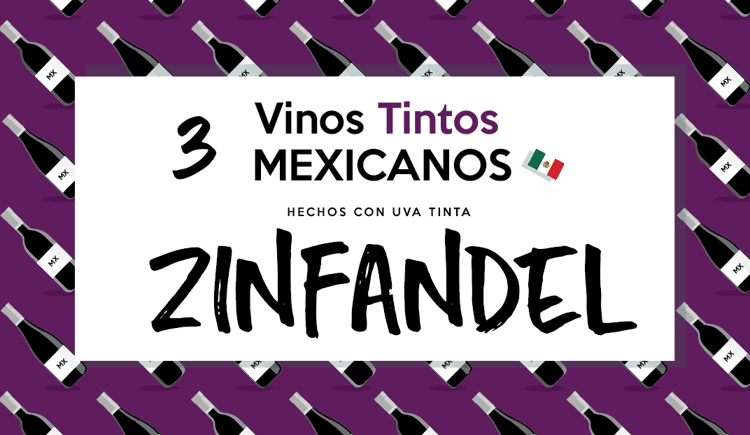 3 Vinos Tintos Mexicanos de ZINFANDEL